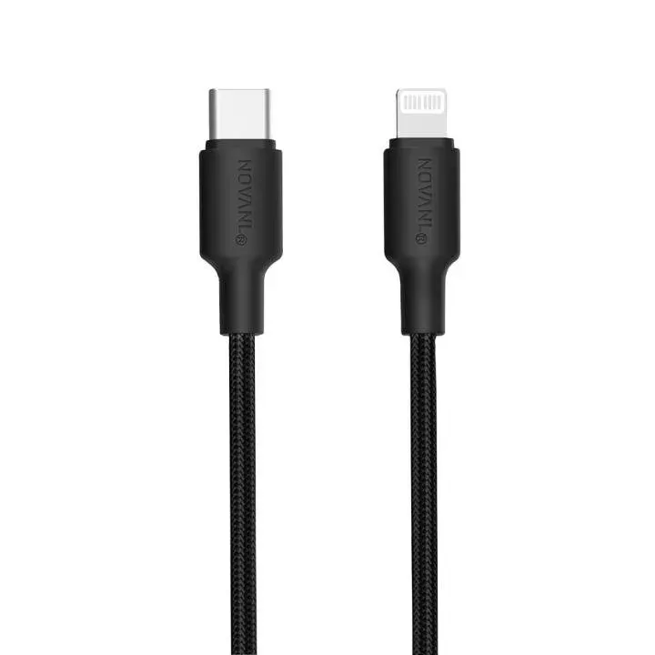 NOVANL Gyorstöltő USB C to Lightning 30W (1M) Fekete – termékfotó