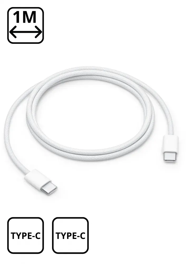 Apple 60W-os USB-C töltőkábel (1m) – termékfotó