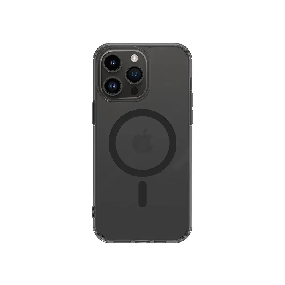 NOVANL ShockShield ütésálló tok mágneses gyűrűvel iPhone 14 Pro készülékhez, szürke